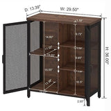 BON AUGURE Coffee Bar Cabinet with Storage & Doors, Small Liquor Cabinets for Home, Farmhouse Accent Buffet Sideboard Station for Kitchen, Dining Room, Entryway (Rustic Oak) BON AUGURE