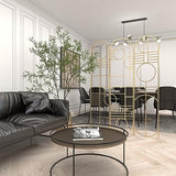 Deco 79 Metal Geometric Room Divider Screen - Hinged Foldable Arched Partition 3 Panel Privacy Screen, 50" x 1" x 69", Gold Deco 79