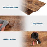 FITUEYES 2-Tier Floating TV Shelf Wall Mounted, Modern Floating Entertainment Center Media Console Under TV for Living Room, Rustic Brown FITUEYES