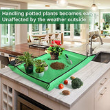 Large Repotting Mat for Plant Transplanting and Mess Control 39.5"x 31.5" Thickened Waterproof Potting Tray Succulent Potting Mat Portable Gardening Mat Plant Gifts for Women Men HNXTYAOB