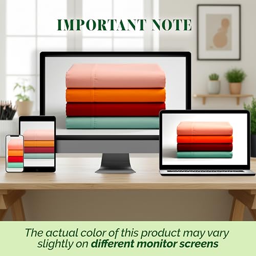 Elegant Comfort Luxury 4-Piece Bed Sheet Set - Luxury Bedding 1500 Premium Hotel Quality Microfiber, Wrinkle Resistant Cool & Breathable, Easy Elastic Fitted, King, Hot Pink Elegant Comfort