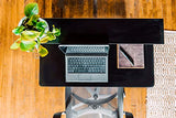 OneSpace Lennox Hutch Computer Desk, Small Desk for Home Office, Compact Writing Desk, Black OneSpace