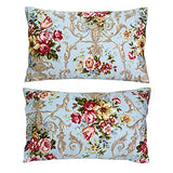 FADFAY Shabby Floral Bedding Elegant Peony Sheets Set Luxury Bedding Collections 800 Thread Count 100% Egyptian Cotton Deep Pocket, 4 Piece-Twin XL Size FADFAY