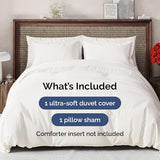 Duvet Cover Twin/Twin XL Size - Extra Soft Twin/Twin XL Size Duvet Cover - Lightweight, Breathable & Fade Free w/Zipper Closures & Ties - 68" x 90" Inches - (Antique White) Comforter Not Included CGK Unlimited