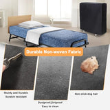 Rollaway Bed Cover 39.5"x15.5"x45.2" Dustproof and Waterproof Folding Bed Storage Cover Large Camping Cots Cover, Easy on and Off, Black UUFCTY