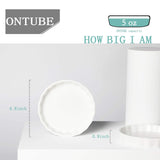 ONTUBE 5.5 oz Ramekins -Porcelain Round Ramekins for Creme Brulee Dishes,Dipping Sauces,Baking Pudding Cups, Souffle Dish,Oven Safe,Set of 6 White ONTUBE