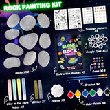 Kids Arts and Crafts Rock Painting Kit - Glow in The Dark - Arts & Crafts Birthday Christmas Gift for Girls Ages 8-12 - Craft Kits for Kids Ages 4-8 - Creative Art Kid Toy for 7 8 9 10 Year Old Crincy