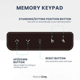 MOTIONGREY - Electric Motor Height Adjustable Standing Desk, Ergonomic Stand Up Desk, Adjustable Computer Sit Stand Desk Stand (Black + Black, 55 Inch) MOTIONGREY