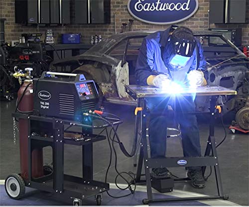 Eastwood Adjustable Steel Welding Table Strong Hold Industrial Workbench Table Welding 14 Gauge Plated Work Surface Eastwood