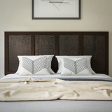 Queen Size Dark Brown Wooden Four Panel Headboard by BizChair BizChair