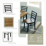 Signature Design by Ashley Blondon Rectangular Dining Room Table Set with 6 Chairs, Chevron Pattern, Tapered Legs, Seats 6, Wood, 60" Long, Brown & Black Signature Design by Ashley