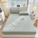 LifeTB Green Gingham Fitted Sheet King 1 Piece Plaid Bedding Sheet Soft 100% Washed Cotton Grid Single Bottom Sheet Green Gingham Bed Sheet Cotton Mattress Cover 15" Deep Pocket Farmhouse Grid Sheet LifeTB