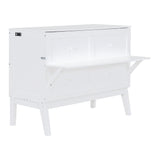 Ball & Cast Murphy Bed Full Szie,Cabinet Hideaway with USB Port and Removable Shelves,Wall Bed W/ 2 Movable Desks,can be Folded,Platform Bedframe for Kids Bedroom,Student Dorms,White Ball & Cast