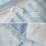 Bedsure Duvet Cover King Size - Gingham Reversible Buffalo Plaid Duvet Cover Set with Zipper Closure, 3 Pieces Blue Bedding Set with 8 Corner Ties and 2 Pillow Shams 20"x36" Bedsure