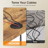 Monomi Electric Standing Desk, 79 x 31.5 inches Height Adjustable, Ergonomic Home Office Sit Stand Up Desk with Memory Preset Controller (Rustic Brown Top/Black Frame) Monomi