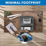 Mount-It! Standing Desk Converter, Compact 25" Sit Stand Desk Riser with Gas Spring Lift, Adjustable Height Desktop Riser for Laptop, Monitor, and Keyboard, Small Home Office Desk Converter Mount-It!