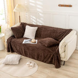 YUSOKI Twin XL Blanket Single Layer,Weight(3.1lb),370GMS-3D Stylish Design for Gift Home Decor (Brown,65"x90") YUSOKI