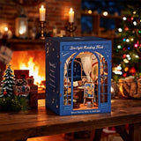 Dolphin Island DIY Book Nook Kit for Adults, 3D Wooden Puzzle Booknook Miniature House Kit (Starlight Reading Nook)
