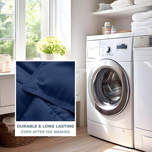 Bare Home Comforter Set - Ultra-Soft - Goose Down Alternative - Premium 1800 Series - All Season Warmth (Twin/Twin XL, Dark Blue) Bare Home