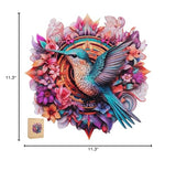 Ruikiyart Wooden Puzzles for Adults Mandala Hummingbird Jigsaw Puzzles 200Pcs Unique Shapes Bird Puzzles Great Gift for Adults and Couples on Valentine's Day,Women's Day 11.3 x 11.3 Inches Ruikiyart