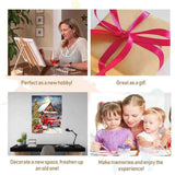 DYAIANGMU Christmas Paint by Numbers Kit for Adults Beginner,Car Paint by Number Kits on Canvas for Adults Beginner,Digital Oil Painting Kits for Home Wall Decor 19.6X15.7 Inch (with Frame) DYAIANGMU