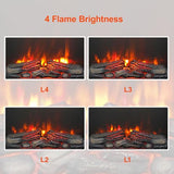 Innoflame 23" Electric Fireplace, Realistic Flame & Logs, Adjustable Thermostat & Flame Brightness, Fireplace Insert with Remote, 8H Timer, Overheating Protection, 1400W (23" X 19 3/4") Innoflame