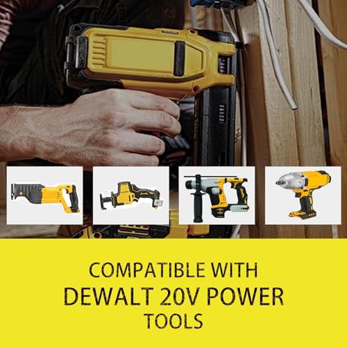 DCB200 6.0Ah 2Pack Battery Replacement for Dewalt 20V Max Battery Lithium Ion Compatible with Dewalt Battery DCB204 DCB206 DCB201 DCB203 DCD DCF DCG Series Cordless Power Tools WoodArtSupply