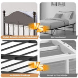 Daybed with Trundle, Metal Twin Size Day Bed with Stylish Headboard, Sofa BedFrame with Pop Up Foldable Trundle Bed, Heavy Duty Steel Slats Platform for Living Room, Bedroom and Guest Room, Black IDEALHOUSE