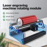 TWOTREES 360°Laser Rotary Roller,Y-axis Rotary Roller Engraving Module with Engraver Heightening Column for Engraving Cylindrical Objects Cans (Engraving Axis Tools+Engraver Heightening Column) YUYUEMI