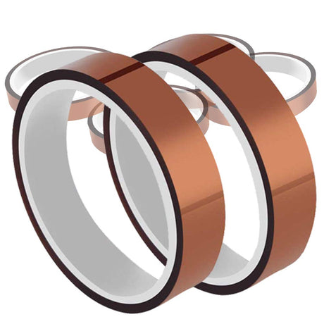 MS WGO High Temperature Heat Resistant Tape PI Film Insulation Tape Sublimation Dye Mug Electronic Polyimide Tape (E 1/2" Wide 13mm X 100 Ft 2 Roll) MS WGO