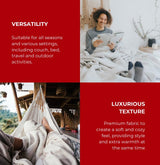 Christmas Premium Throw Blanket for Couch. Fleece Blanket for Bed. Plush Blanket. Super Soft, Fluffy, Fuzzy, Cozy Throw Blankets for Bed. Machine Washable Santa Safdie & Co.