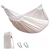 Double Cotton Hammock! Soft, Breathable, and Easy to Carry! Perfect for Relaxing by The Water, at The Park, or in Your Backyard!!! Indoors or Outdoors! Large Size! 2 Carabiners Included for Safety : Generic