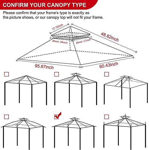 Eurmax USA High Performance Grill Gazebo Canopy Replacement Cover 5x8 BBQ Gazebo Shelter Top（Cocoa - WoodArtSupply