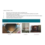 DIY Decorative Rock Roll Stencil Template for Painting on Canvas Wood Furniture Craft Paper (A4 Size) SLGIFT