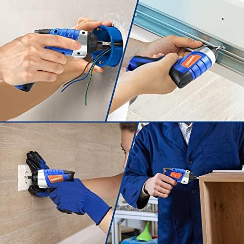 Electric Screwdriver, SORAKO Cordless Screwdriver Rechargeable 4V Max, Power Screwdriver with LED Light, 1300mAh Battery Screwdriver 6 Nm 30 PCS Screw Gun Accessories for Home DIY, Car Repair SORAKO