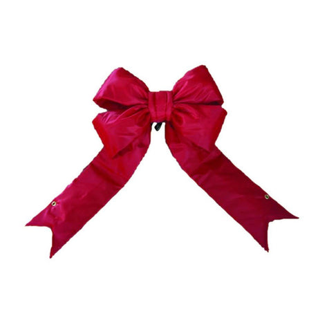 Vickerman 18" Red Four Loop Nylon Outdoor Bow, 72" x 90" Vickerman