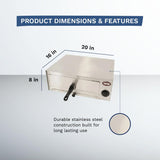 Kratos Commercial Countertop Pizza Oven, Stainless Steel Electric Pizza/Snack Oven with Timer, Fits 12" Pizzas, 120V, 1450 Watts, For Commercial and Home Use Kratos