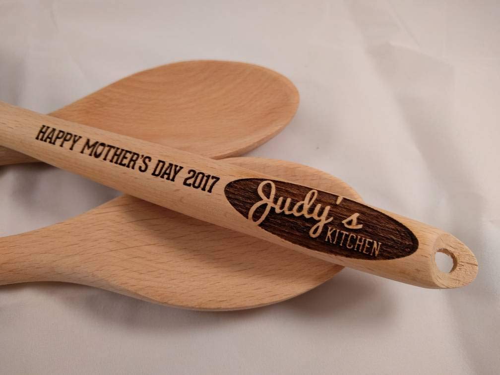 Mothers Day Gift, Personalized Wooden Spoon, Personalized Spoon, Wooden Spoon, Gift for Her, Baking Gift, Cooking Gift, Engraved Spoon, Best Gifts for Mom, Mom Gifts - WoodArtSupply