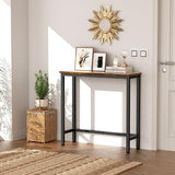 GRLEAF 29.5" Narrow Console Table, Small Entryway Table, Thin Hallway Table Skinny Sofa Side Display Table for Entrance, Bedroom, Living Room, Foyer, Corridor, Office - Rustic Brown (9.5" Deep) GRLEAF