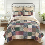 Donna Sharp Rustic Paisley Pieced Patchwork Cotton Quilted Bedding Set - 3-Piece Cal King Size Quilt Set - Includes 1 Quilt and 2 Pillow Shams - Machine Washable - Perfect for Rustic Decor Donna Sharp