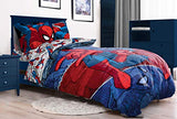 Jay Franco Marvel Spiderman Burst 4 Piece Twin Bed Set - Includes Reversible Comforter & Sheet Set - Bedding - Super Soft Fade Resistant Microfiber - (Official Marvel Product) Jay Franco