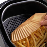 UMETRE air fryer paper liners, 150pcs disposable airfryer liners parchment papers, square 8inch Non-stick sheets, air fryer liners disposable basket, Free of Bleach UMETRE