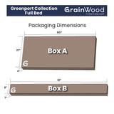 Grain Wood Furniture Greenport Solid Wood Platform Bed, Full Size, Brushed Driftwood Grain Wood Furniture