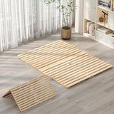 DoCred Solid Pine Wood Foldable Slatted Bed, Japanese Floor Bed Frame Moisture-Proof, Beds Plate for Japanese Floor Futon Mattress, Guest Tatami Mat, Floor Sleep Bedding, Queen DoCred