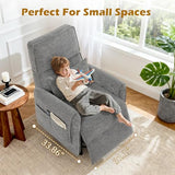 Korser Power Recliner Chair, Small Recliners for Small Spaces, Electric Recliner Chairs for Adults with Remote, Pillow and Side Pockets, Reclining Chair with Memory Function, Living Room, Chenille
