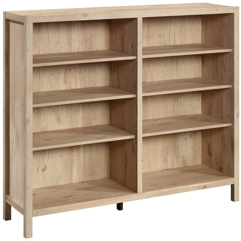 Sauder Pacific View Cubby Bookcase in Prime Oak Finish - WoodArtSupply