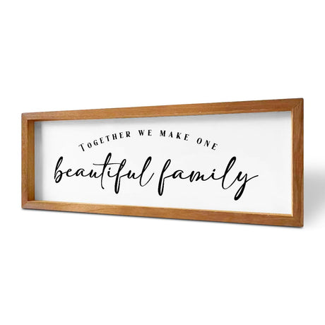 Inspirational Family Sign Rustic Country Family Quote Decorative Wooden Framed Sign Family Decor First House Must Haves Housewarming Gifts Farmhouse Wall Decor Home Entryway Garden Garage Decoration ENGVZ