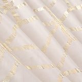 Comfort Spaces Vivian Comforter Set Ultra Soft All Season Lightweight Modern Geometric Glam Metallic Print Bedding, Matching Sham, Decorative Pillow, Full/Queen, Geometric Blush/Gold Comfort Spaces