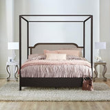 Hillsdale Melanie Wood and Metal King Canopy Bed with Low Footboard, Oiled Bronze Hillsdale