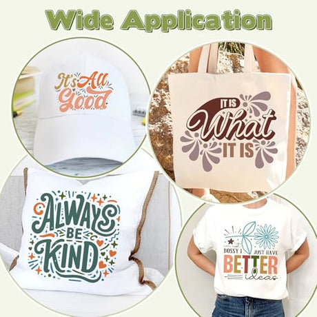 HTVSTD Boho Heat Transfer Vinyl -22 Sheets 12 * 10inches Patterned HTV Vinyl Dark Boho Iron on Vinyl for T-Shirts DIY Fashion HTVSTD